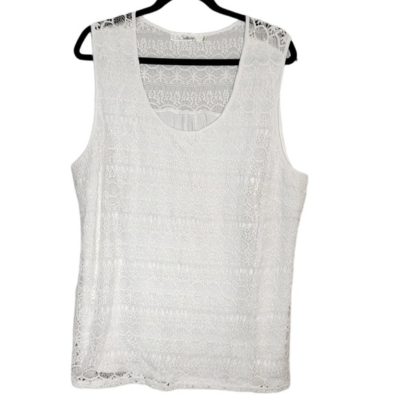 Solitaire stretchy lace tank top - Picture 4 of 15